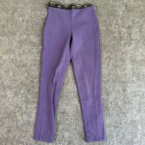 TuffRider Equestrian Pants Size 10 Girls Cotton Schoolers Riding Breeches Purple